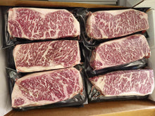 Load image into Gallery viewer, Australian Wagyu New York Strips - (8) 20 oz Steaks - Free Shipping - 8-10 bms