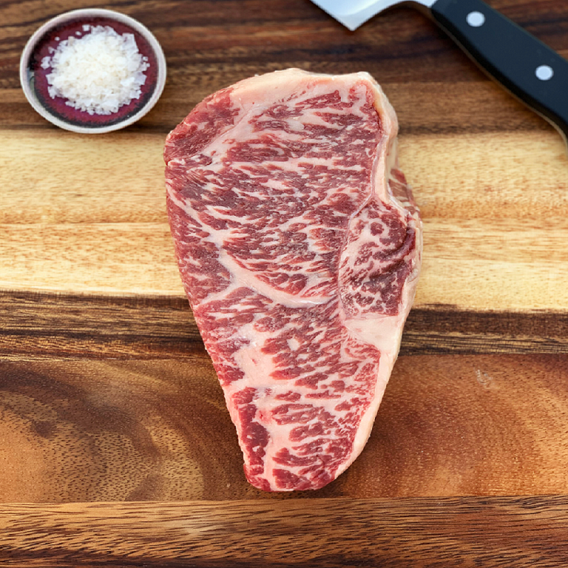 Australian Wagyu New York Strips - 20 oz Steak - 8-10 bms