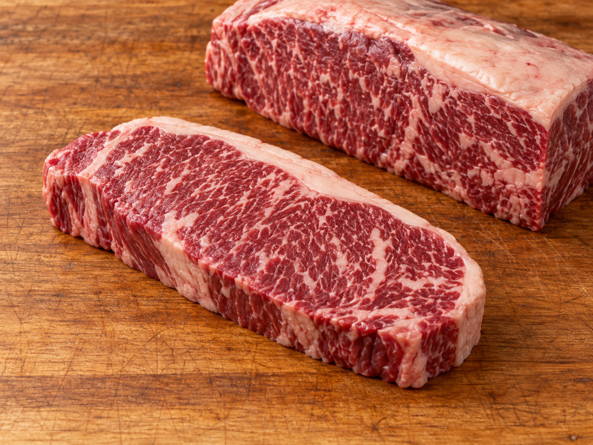 Fresh Australian Wagyu New York Strip — 4–5 BMS — Whole Loin & Fresh Steaks