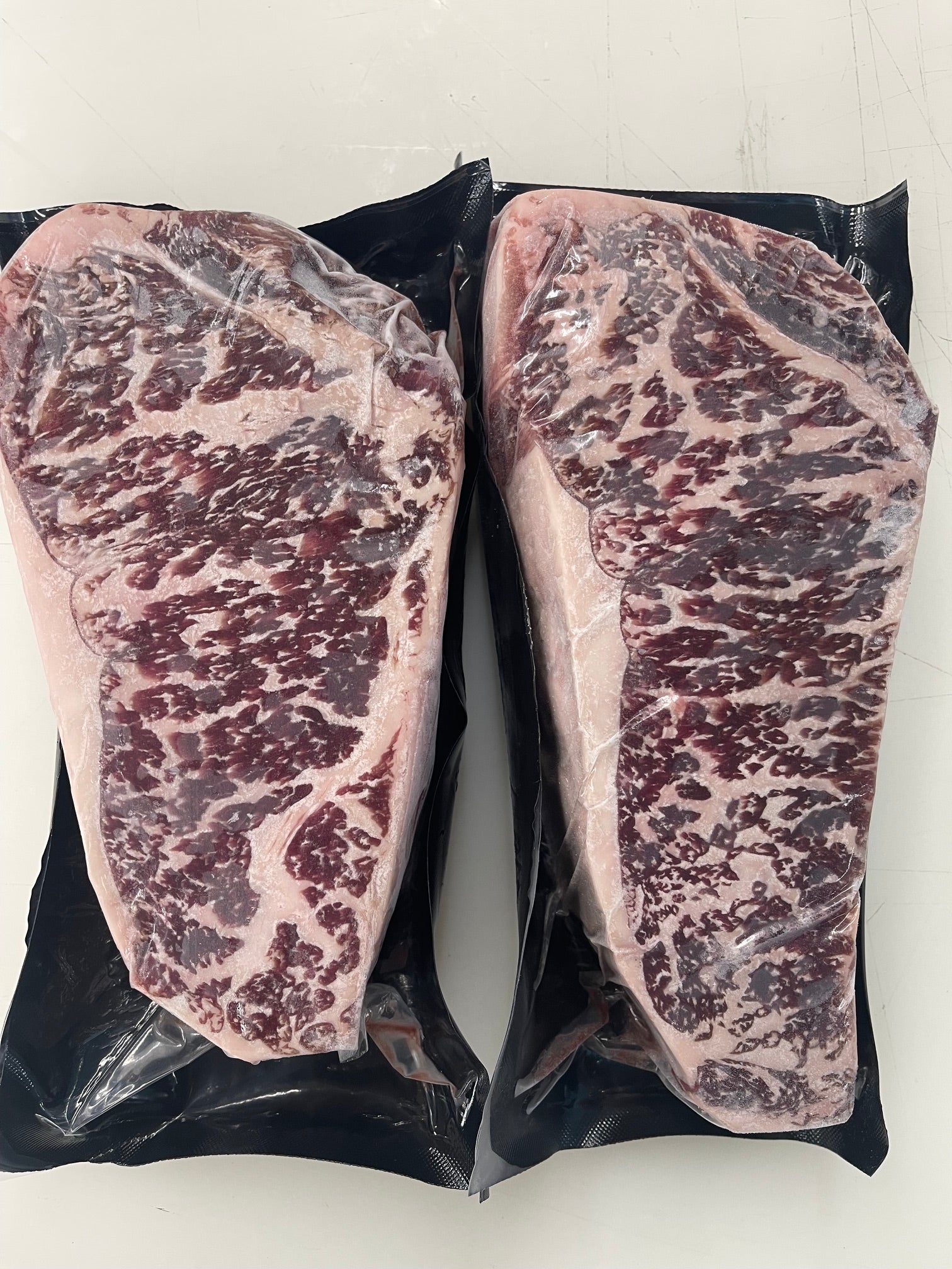 Australian Wagyu New York Strip | Two 20 oz Steaks | BMS 8-10 | Wagyu Steak Company