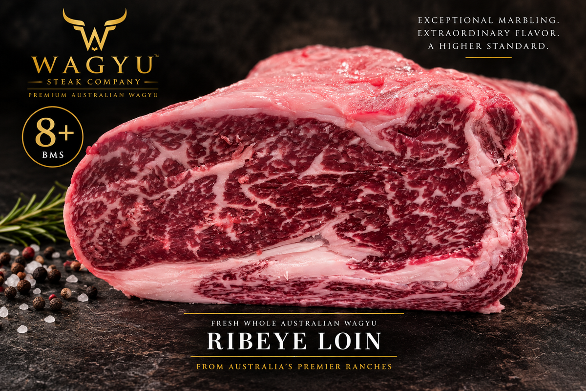 Fresh Whole Australian Wagyu Ribeye — 8+ BMS