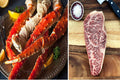 Surf and Turf Special - King Crab Legs and Wagyu Steaks